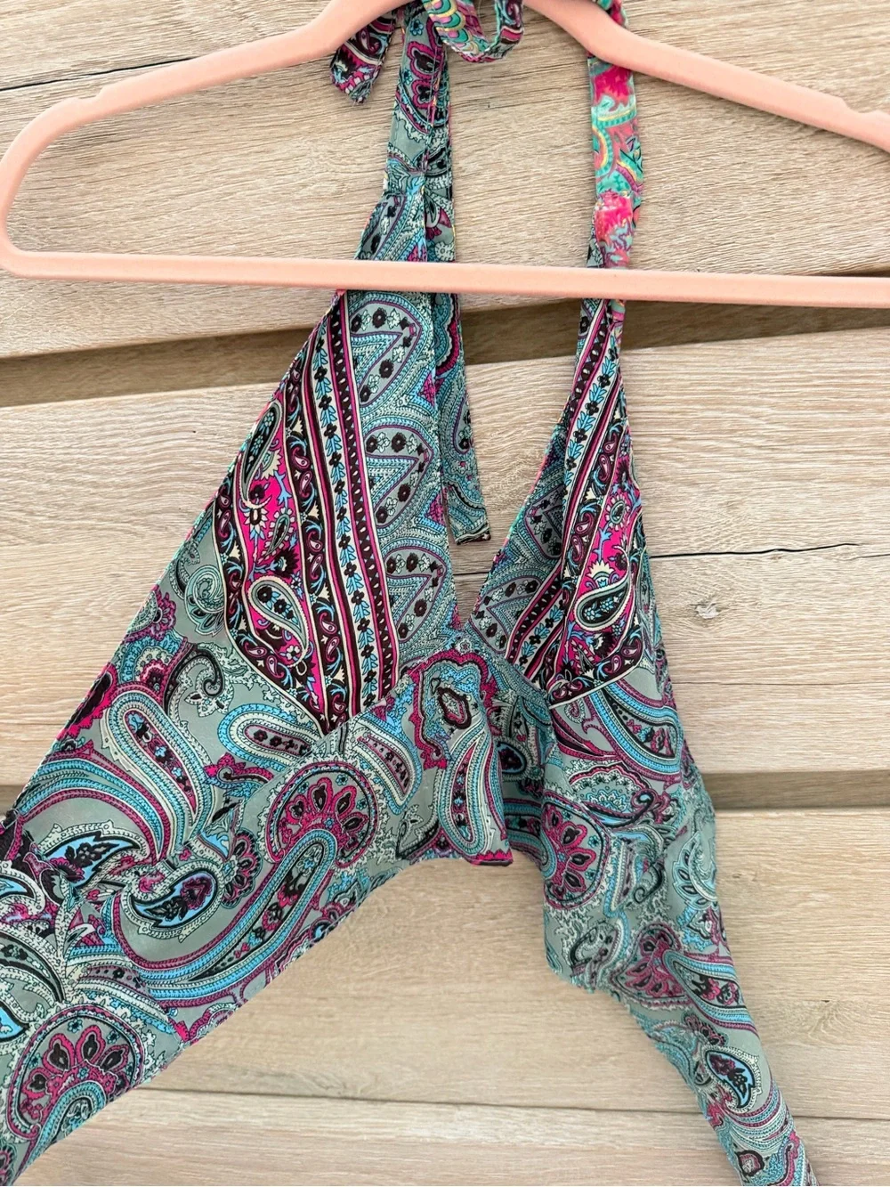 None paisley fabric top